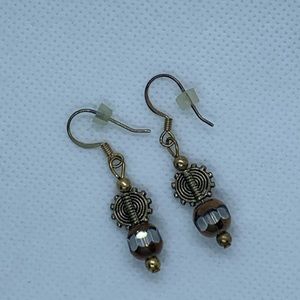 Beautiful brass dangle earrings
